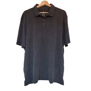 Tommy Bahama Mens Polo Shirt Size XL Golf Palm Print Island Summer Gray Black